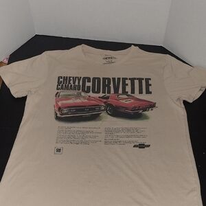 Chemistry Cream Short Sleeve Tee with Corvette & Camerol Graphic
